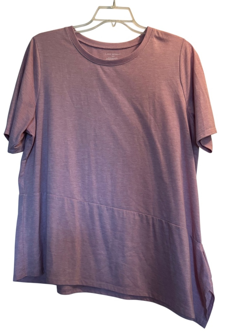 Women’s Lane Bryant Asymmetrical Tee in Pink Sz 18/20